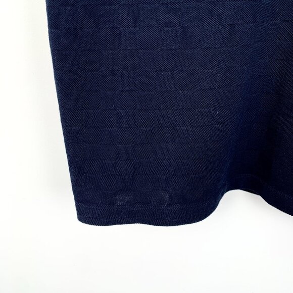 CM0453 Louis Vuitton Navy Textured Short Sleeve T-Shirt With Chest Pocket - Picture 5 of 8
